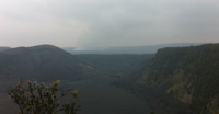 Kilauea Iki crater looking towards Halema'umu'u